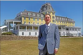  ?? Photo by Harold Hanka ?? Ocean House President Daniel Hostettler, pictured Wednesday on the luxury hotel’s croquet lawn, is leaving Westerly to take a similar position at the Boca Raton Resort & Club in Boca Raton, Florida.