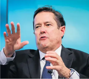  ?? Reuters ?? Preparing for Brexit: Barclays CEO Jes Staley says the bank will relicense its branches across Europe as part of its Irish business. /