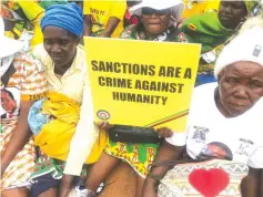  ?? ?? Sanctions have stunted growth of the Zimbabwean economy