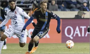  ?? LAURENCE KESTERSON — THE ASSOCIATED PRESS ?? Union’s Dániel Gazdag in action during a CONCACAF Champions League match against Alianza FC in March 2023. He has scored three non-PK goals this season.