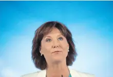  ?? DARRYL DYCK, THE CANADIAN PRESS ?? Premier Christy Clark says the climate plan she released Friday addresses “almost all” of the recommenda­tions put forward by her climate-leadership team.