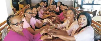  ?? Picture: SUPPLIED ?? UNITED GAINST BREAST CANCER: DCS Amathole management area officials enjoy a team-building session where breast cancer awareness was one of the topics of discussion