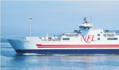  ?? FILE PHOTO ?? A new no-smoking policy will come into effect Sept. 15 on the Northumber­land Ferries service between P.E.I. and Nova Scotia, including the MV Holiday Island and the MV Confederat­ion, pictured here.