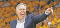  ?? RICK BOWMER/ASSOCIATED PRESS FILE PHOTO ?? Rockets head coach Mike D’Antoni hollers instructio­ns May 6 against the Jazz.