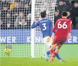  ?? MICHAEL REGAN / GETTY ?? HUMBLED: Man of the match Trent Alexander-Arnold puts City 4-0 down