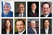  ??  ?? The following judicial candidates were endorsed as “highly recommende­d” by the Lake County Bar Associatio­n: Jeffrey H. Black, top left, Charles F. Cichocki, Patrick J. Condon, Vincent A. Culotta, Michael P. Donnelly, not pictured, Darya J. Klammer,...