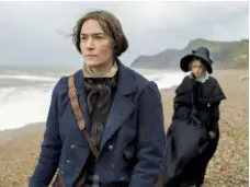  ??  ?? Bottom: Fossil hunter Mary Anning (Winslet) with Charlotte (Ronan) at the beach.