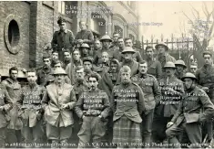  ??  ?? The uniforms, regimental insignia and service ribbons worn by the 30 British officers captured in the Battle of Cambrai provide some of the only clues as to their identities