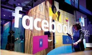  ?? — AP ?? Facebook’s quarterly profit soared 79 per cent and revenues were up nearly 50 per cent in Q3.