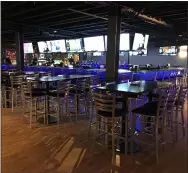  ?? RICHARD PAYERCHIN — THE MORNING JOURNAL ?? Game On Lorain sports bar is nearly ready for fans at the new Ariel on Broadway Hotel, Event Center & Rooftop, 301 Broadway, Lorain on Jan. 14.