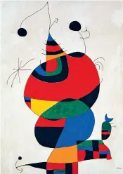  ??  ?? Mujer, pájaro y estrella. Homenaje a Picasso. (1966. Successió Miró / Adagp, Paris 2018 Photo Museo Nacional Centro de Arte Reina Sofía / Photograph­ic Archives Museo Nacional Centro de Arte Reina Sofía)