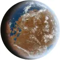  ?? ?? Ancient Mars could have been covered with oceans, a lot like Earth today