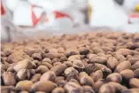  ?? JOSH BACHMAN/LAS CRUCES SUN-NEWS/AP ?? Pecans sit in containers in the San Saba Pecan plant. New Mexico pecans have gotten caught up in a trade dispute between the United States and China.