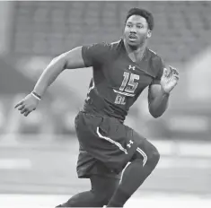  ?? BRIAN SPURLOCK, USA TODAY SPORTS ?? Defensive end Myles Garrett has demonstrat­ed he has what it takes to shine in the NFL and could be the top pick.
