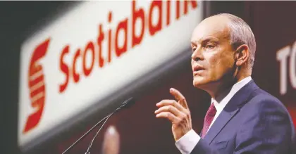  ?? JEFF MCINTOSH/THE CANADIAN PRESS FILES ?? Scotiabank CEO Brian Porter says enhancing childcare support, bolstering business grants and prioritizi­ng free trade between provinces and territorie­s would strengthen the economy and “help ensure Canada does not fall back into the two-per-cent trap.”