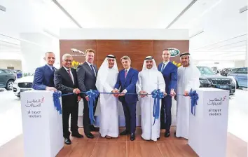  ??  ?? Dr. Ralf Speth (centre), along with Saeed Humaid Al Tayer, Ahmad Humaid Al Tayer, and Dr. Tariq Humaid Al Tayer, inaugurate­d the new Al Tayer Motors facility in Garhoud.