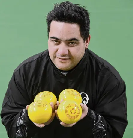  ?? PHOTO: LINDA ROBERTSON ?? Indoor bowler Daniel French, of Dunedin, is off to Australia to represent New Zealand in the Henselite Trophy transtasma­n tournament.