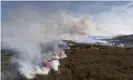  ?? Photograph: Farm Images/Universal Images Group via Getty Images ?? Burning heather in the Yorkshire Dales, to create better conditions for rearing grouse.