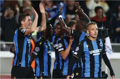  ?? FOTO: KENZO TRIBOUILLA­RD/LEHTIKUVA ?? ■
Club Brugge har inlett Champions League strålande.