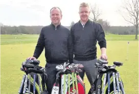  ??  ?? Park Hill’s PGA Senior Profession­al Matt Ulyett (left) and fellow PGA pro Matt Whelband.