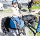  ??  ?? Maddison Miller rides the very experience­d and very shiny 16-yearold pony Licorice.