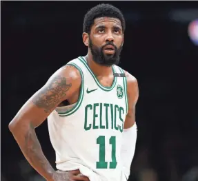  ?? GREG M. COOPER/USA TODAY SPORTS ?? Celtics guard Kyrie Irving has averaged 21.75 points in the playoff series against the Bucks.
