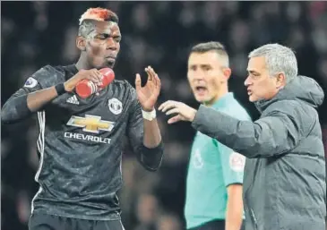  ?? GETTY IMAGES ?? Paul Pogba was handed the captain’s armband by Jose Mourinho in their Premier League opener against Leicester City.