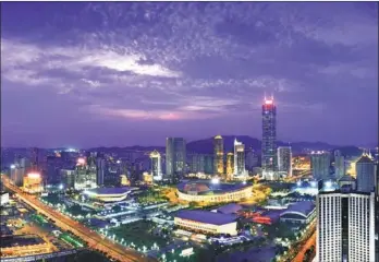  ?? PHOTOS PROVIDED TO CHINA DAILY ?? A night view of Guangzhou, capital of southern China’s Guangdong province, which has innovation-driven developmen­t as its key strategy for economic and social progress.