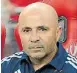  ??  ?? Jorge Sampaoli DT de la Selección de fútbol