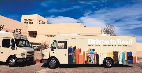  ?? COURTESY OF JOY POOLE ?? The New Mexico State Library’s bookmobile­s are running again, providing library services across rural New Mexico.