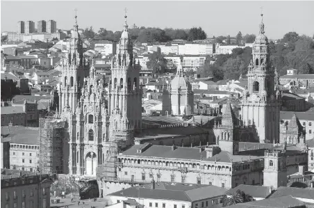  ??  ?? Santiago de Compostela’s cathedral is the destinatio­n for thousands of pilgrims each year.