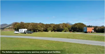  ??  ?? The Kaitoke campground is very spacious and has great facilities