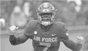  ?? AP ?? Air Force safety Trey Taylor during an college football game in Denver in 2022.