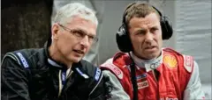  ?? FOTO: RITZAU/JAN SOMMER ?? Lars Erik Nielsen, der her snakker med Tom Kristensen under Le Mans i 2008, er den mest kendte af de efterkomme­re, som ejer Semler.