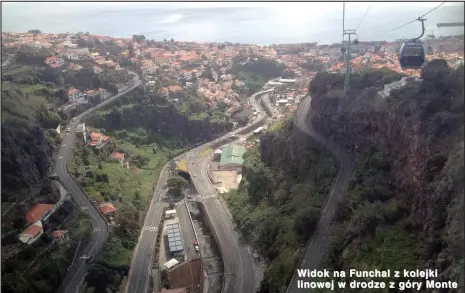  ??  ?? Widok na Funchal z kolejki linowej w drodze z góry Monte