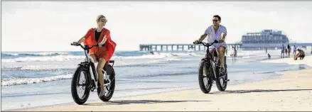  ?? PHOTOS COURTESY DAYTONA BEACH AREA CONVENTION & VISITORS BUREAU ?? Several companies rent e-bikes so you can explore beaches and trails.