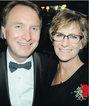  ??  ?? Sources CEO David Young and board vice-president Marlyn Graziano were delighted with the $200,000 posted from their annual Blanc et Noir Gala.