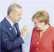  ?? Ansa ?? Ex amici Erdogan e Merkel nel luglio scorso