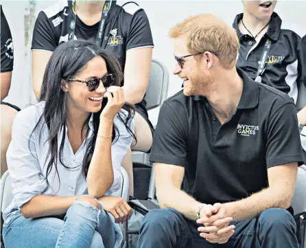  ??  ?? In love: Meghan Markle will be Britain’s first mixed-race princess when she marries Prince Harry, above, next year