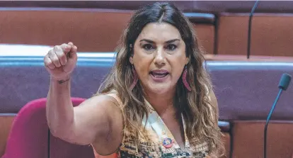  ?? Picture: NCA NewsWire/Gary Ramage ?? Independen­t Senator Lidia Thorpe is often more angry than sensible, but the renegade former Greens member neverthele­ss provides Australia with plenty of political entertainm­ent.