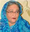  ??  ?? Bangladesh’s PM Shaikh Hasina