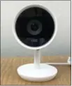  ?? RYAN NAKASHIMA — THE ASSOCIATED PRESS FILE ?? This file frame grab from video shows the Nest Cam IQ camera. As people get voice-activated speakers and online security cameras for convenienc­e and peace of mind, are they also giving hackers a key to their homes? Many devices from reputable...