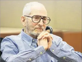  ?? Mark Boster Los Angeles Times ?? NEW YORK real estate tycoon Robert Durst, seen in L.A. court in January, is accused of murdering his friend Susan Berman in 2000. He has pleaded not guilty.