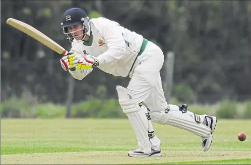  ?? Picture: Tony Flashman (43180522) ?? Sam Denly in batting mode for Whitstable