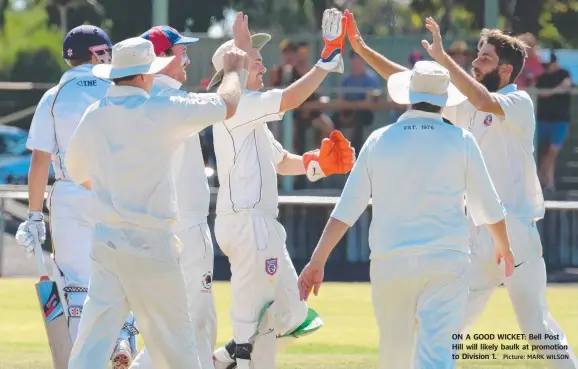  ?? Picture: MARK WILSON ?? ON A GOOD WICKET: Bell Post Hill will likely baulk at promotion to Division 1.