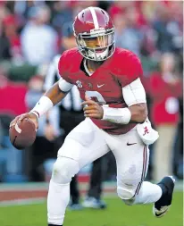  ?? BRYNN ANDERSON/ASSOCIATED PRESS FILE PHOTO ?? Alabama quarterbac­k Jalen Hurts leads the top-ranked Crimson Tide into a huge matchup against No. 3 Florida State on Saturday in Atlanta to open the season.