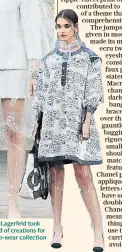  ??  ?? More rain please: Karl Lagerfeld took the plunge with a flood of creations for Chanel’s SS18 ready-to-wear collection at Paris Fashion Week