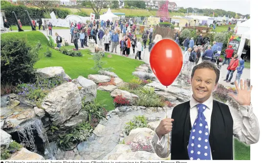  ??  ?? Children’s entertaine­r Justin Fletcher from CBeebies is returning to Southport uthport Flower Show