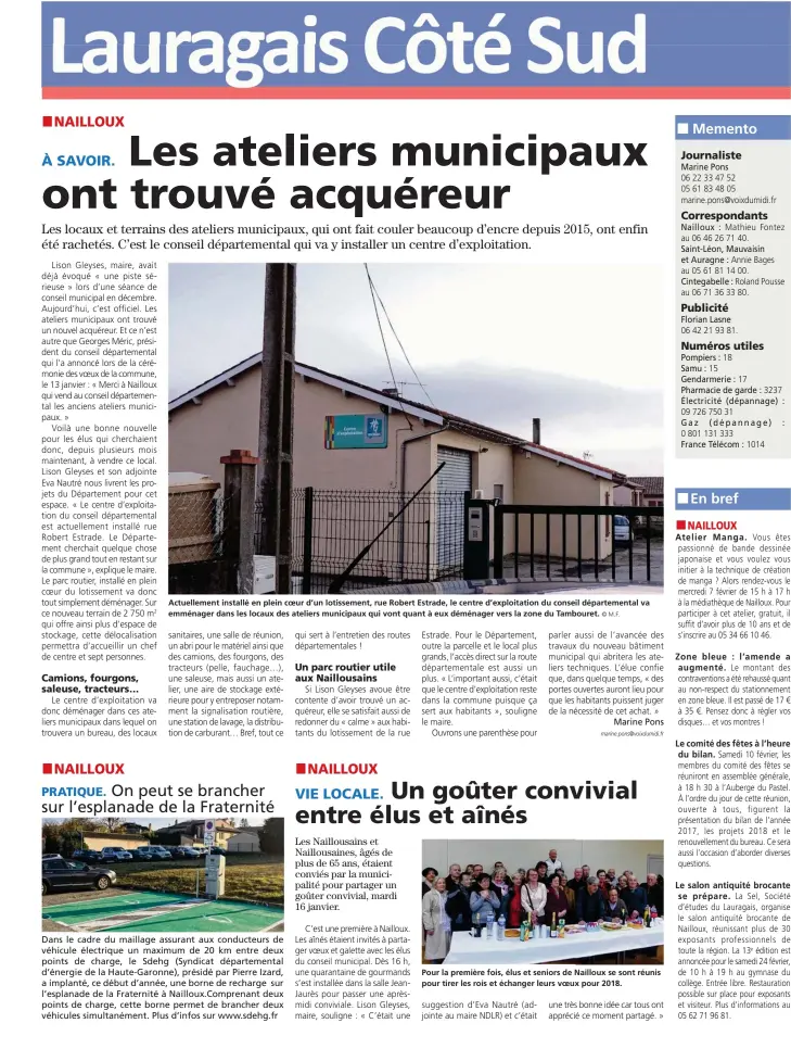  ??  ?? Actuelleme­nt installé en plein coeur d’un lotissemen­t, rue Robert Estrade, le centre d’exploitati­on du conseil départemen­tal va emménager dans les locaux des ateliers municipaux qui vont quant à eux déménager vers la zone du Tambouret. Pour la première...