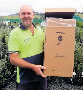  ?? PICTURE / SUPPLIED ?? WASTE NOT: Another consignmen­t of coffee capsules about to hit the
road to Auckland.